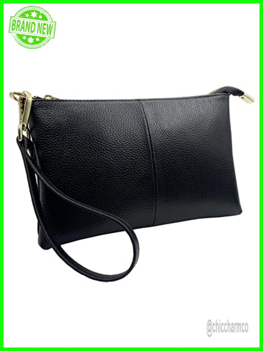 Genuine Leather Wristlet Wallet Clutch Crossbody Phone Bag with Straps
